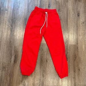 Red Women’s Synched Jogger Pants